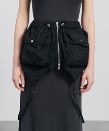 ソリン　SORIN バルーン スカート ブラック レザー ジップ セール】Asymmetry Balloon Skirt（スカート）｜SORIN（ソリン