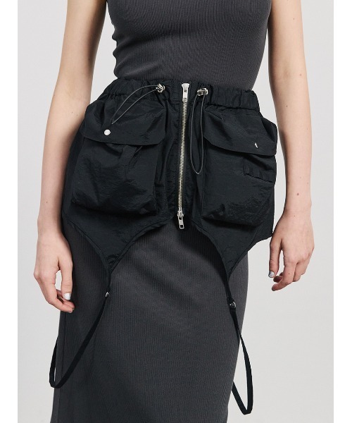 SORIN（ソリン　）の「Cargo Skirt Belt/カーゴスカートベルト（スカート・レディース・ホワイト/ブラック/ライトベージュ・38）」の4枚目の写真