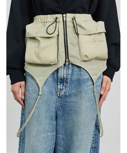 SORIN（ソリン　）の「Cargo Skirt Belt/カーゴスカートベルト（スカート・レディース・ホワイト/ブラック/ライトベージュ・38）」の21枚目の写真