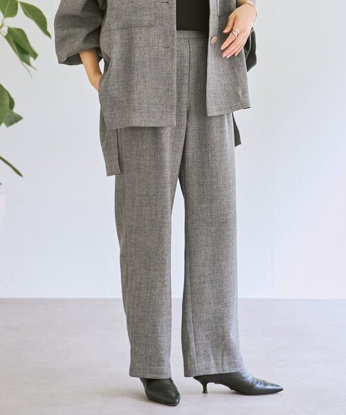 LIVETART（リヴェタート）の「メランジピンヘッドストレートパンツ（その他パンツ・レディース・ブラウン/グレー・FREE）」の2枚目の写真