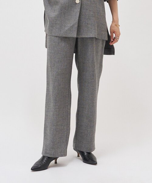 LIVETART（リヴェタート）の「メランジピンヘッドストレートパンツ（その他パンツ・レディース・ブラウン/グレー・FREE）」の4枚目の写真