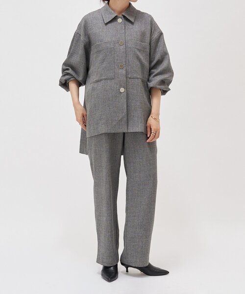 LIVETART（リヴェタート）の「メランジピンヘッドストレートパンツ（その他パンツ・レディース・ブラウン/グレー・FREE）」の7枚目の写真