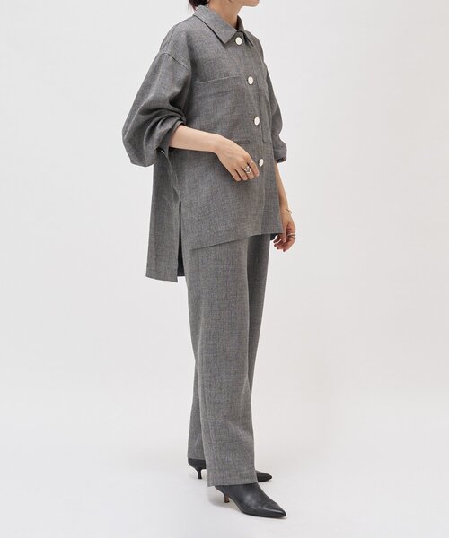 LIVETART（リヴェタート）の「メランジピンヘッドストレートパンツ（その他パンツ・レディース・ブラウン/グレー・FREE）」の9枚目の写真