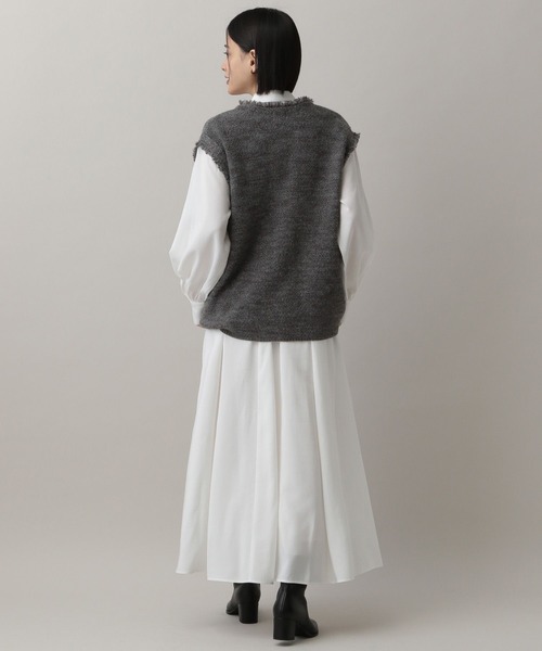 A part by(アパートバイ)の「ドロストシャツワンピース(ワンピース・レディース・ブルー系その他2/ブラック/オフホワイト・FREE)」の16枚目の写真