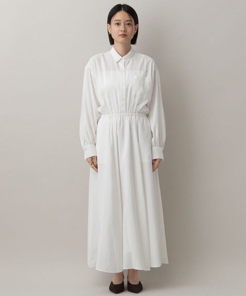 A part by(アパートバイ)の「ドロストシャツワンピース(ワンピース・レディース・ブルー系その他2/ブラック/オフホワイト・FREE)」の18枚目の写真