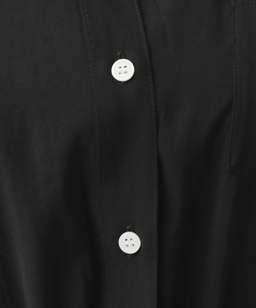 A part by(アパートバイ)の「ドロストシャツワンピース(ワンピース・レディース・ブルー系その他2/ブラック/オフホワイト・FREE)」の5枚目の写真