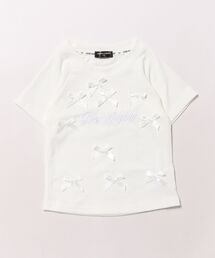 URBAN CHERRY（アーバンチェリー）の「フロントロゴ刺繍リボンTシャツ（Tシャツ/カットソー・キッズ）」