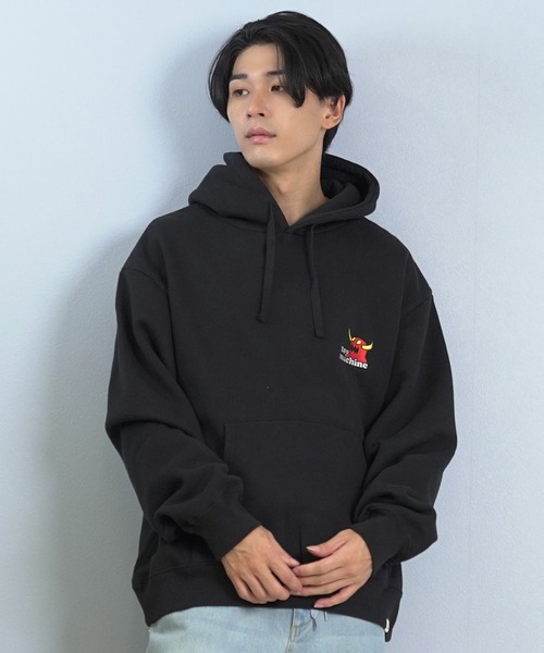 TOY　MACHINE（トイ　マシーン）の「TOY MACHINE/トイマシーン プルオーバー/パーカー バックプリント MTMFFSW8（パーカー・メンズ・パープル/アッシュグレー/ブラック・M/XL/L）」の4枚目の写真