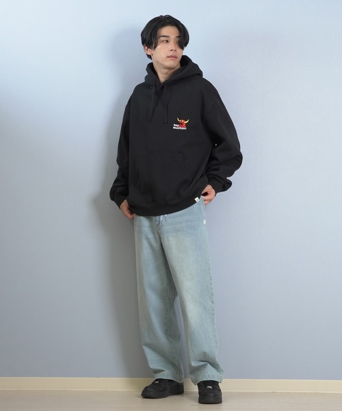 TOY　MACHINE（トイ　マシーン）の「TOY MACHINE/トイマシーン プルオーバー/パーカー バックプリント MTMFFSW8（パーカー・メンズ・パープル/アッシュグレー/ブラック・M/XL/L）」の7枚目の写真