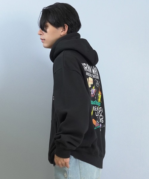 TOY　MACHINE（トイ　マシーン）の「TOY MACHINE/トイマシーン プルオーバー/パーカー バックプリント MTMFFSW8（パーカー・メンズ・パープル/アッシュグレー/ブラック・M/XL/L）」の5枚目の写真