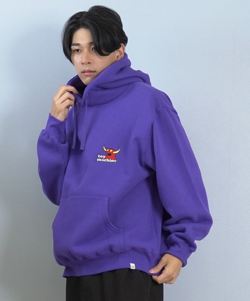 TOY　MACHINE（トイ　マシーン）の「TOY MACHINE/トイマシーン プルオーバー/パーカー バックプリント MTMFFSW8（パーカー・メンズ・パープル/アッシュグレー/ブラック・M/XL/L）」の16枚目の写真
