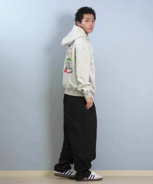 TOY　MACHINE（トイ　マシーン）の「TOY MACHINE/トイマシーン プルオーバー/パーカー バックプリント MTMFFSW8（パーカー・メンズ・パープル/アッシュグレー/ブラック・M/XL/L）」の15枚目の写真