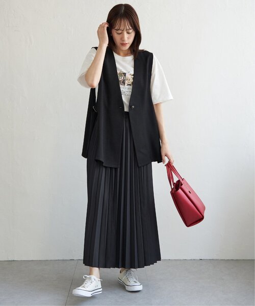 ikka（イッカ）の「【親子コーデ】プリーツリバーシブルスカート【2WAY】（スカート・レディース・オリーブ/ベージュ/チャコール・L/S/M）」の17枚目の写真