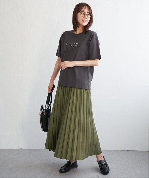 ikka（イッカ）の「【親子コーデ】プリーツリバーシブルスカート【2WAY】（スカート・レディース・オリーブ/ベージュ/チャコール・L/S/M）」の19枚目の写真