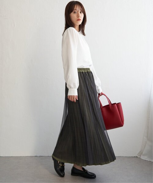 ikka（イッカ）の「【親子コーデ】プリーツリバーシブルスカート【2WAY】（スカート・レディース・オリーブ/ベージュ/チャコール・L/S/M）」の22枚目の写真