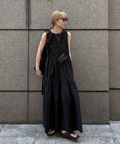 tocco closet 配色ラインニットドッキングティアードワンピース 配色ラインニットドッキングティアードワンピース