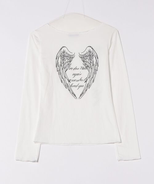IMARI(イマリ)の「【 IMARI / イマリ 】 レタリング エンジェル ロング スリーブ TEE #(Tシャツ/カットソー・レディース・ホワイト/グレー/ブラック・FREE)」の4枚目の写真