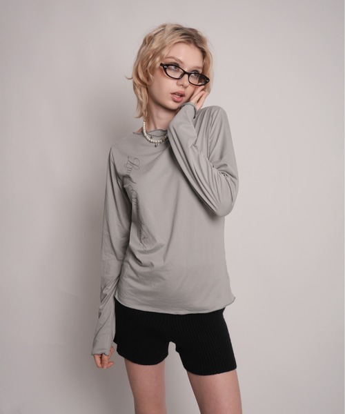 IMARI(イマリ)の「【 IMARI / イマリ 】 レタリング エンジェル ロング スリーブ TEE #(Tシャツ/カットソー・レディース・ホワイト/グレー/ブラック・FREE)」の8枚目の写真