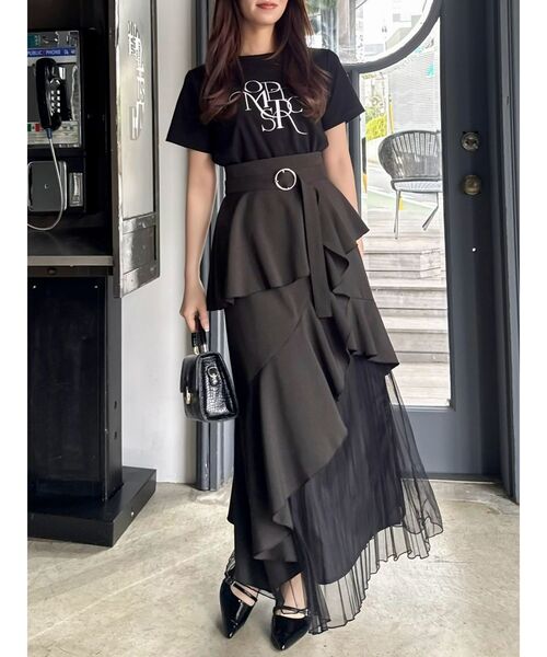 dazzlin（ダズリン）の「アシメプリーツマーメイドスカート（スカート・レディース・ブラック/グレー/ベージュ・SMALL/MEDIUM）」の19枚目の写真
