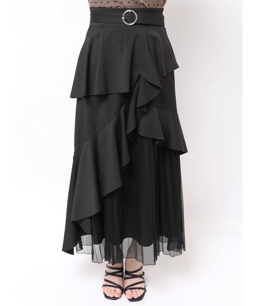 dazzlin（ダズリン）の「アシメプリーツマーメイドスカート（スカート・レディース・ブラック/グレー/ベージュ・SMALL/MEDIUM）」の8枚目の写真