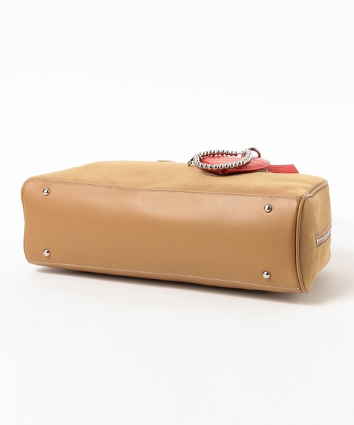 Ray BEAMS（レイビームス）の「スエード ボストン バッグ（トートバッグ・レディース・ダークブラウン/ベージュ・ONE SIZE）」の8枚目の写真