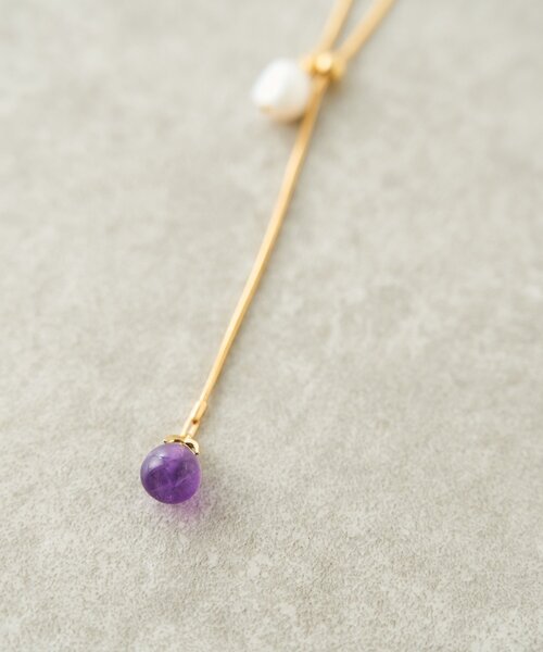 BEARDSLEY（ビアズリー）の「パール付きラリエットネックレス（ネックレス・レディース・ネイビー/パープル系その他/ピンク系その他・FREE）」の19枚目の写真