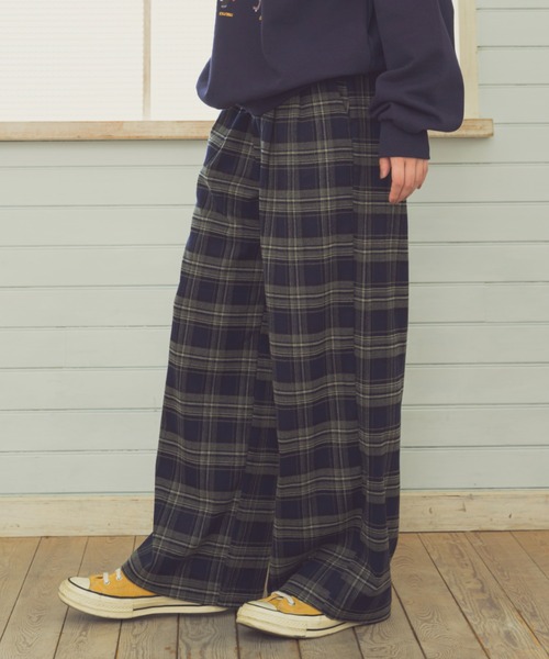 Zooodle（ズードル）の「チェックパンツ（スラックス・メンズ・ブラウン/グリーン/ネイビー・SMALL/MEDIUM/LARGE）」の3枚目の写真
