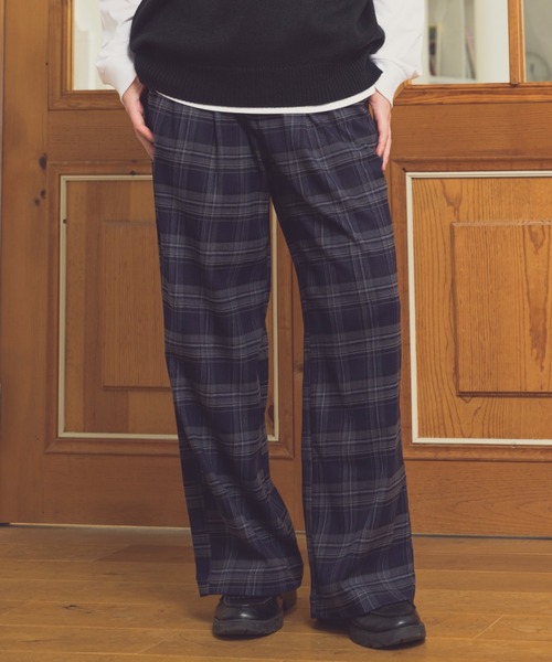 Zooodle（ズードル）の「チェックパンツ（スラックス・メンズ・ブラウン/グリーン/ネイビー・SMALL/MEDIUM/LARGE）」の5枚目の写真