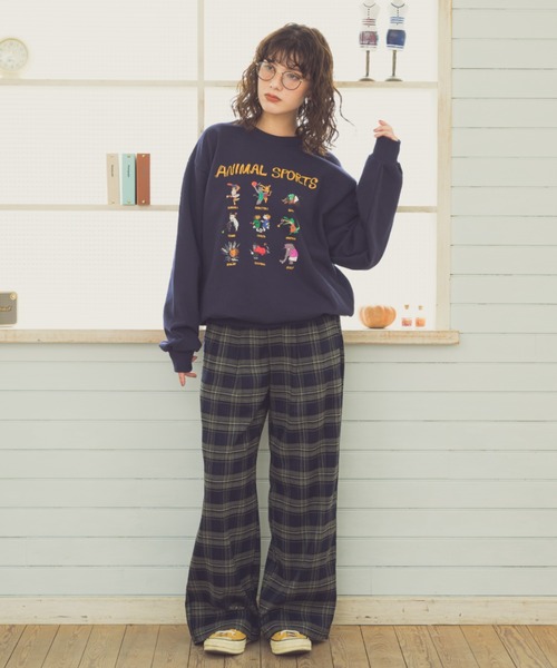 Zooodle（ズードル）の「チェックパンツ（スラックス・メンズ・ブラウン/グリーン/ネイビー・SMALL/MEDIUM/LARGE）」の6枚目の写真