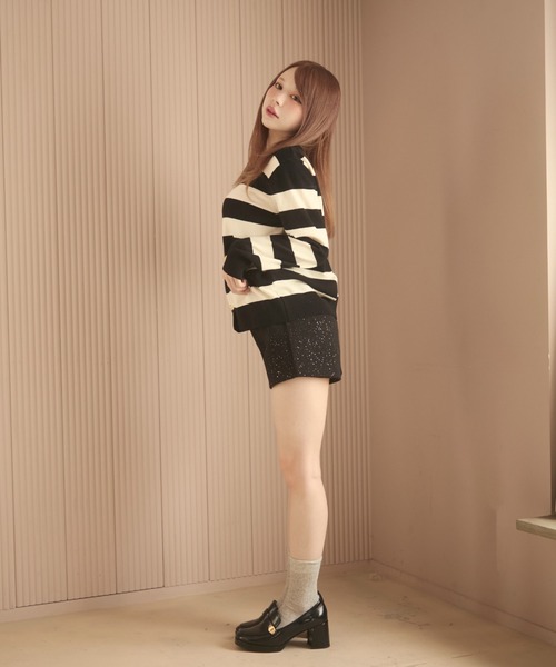 TITTY&CO.（ティティーアンドコー）の「ボーダーカーディガン（カーディガン/ボレロ・レディース・ブラック/グレー/ネイビー・FREE）」の22枚目の写真