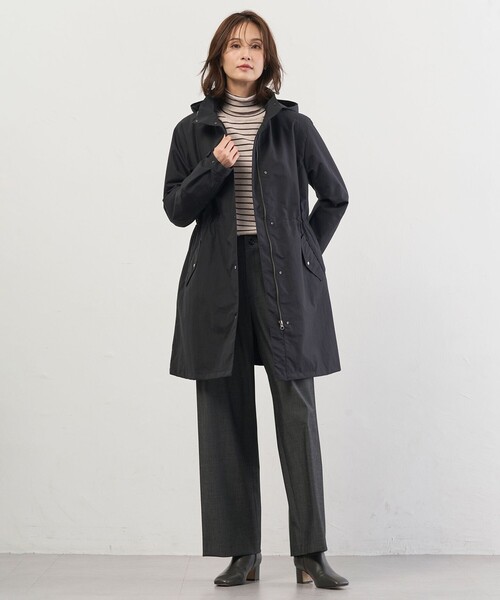 J.PRESS(ジェイプレス)の「シャンブレー2wayストレッチ ワイド ストレート パンツ(その他パンツ・レディース・ライトグレー系/グレー系・T15/T13)」の7枚目の写真