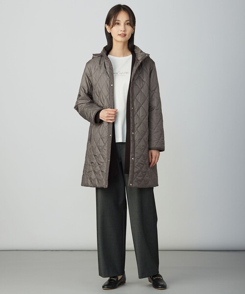 J.PRESS(ジェイプレス)の「シャンブレー2wayストレッチ ワイド ストレート パンツ(その他パンツ・レディース・ライトグレー系/グレー系・T15/T13)」の14枚目の写真