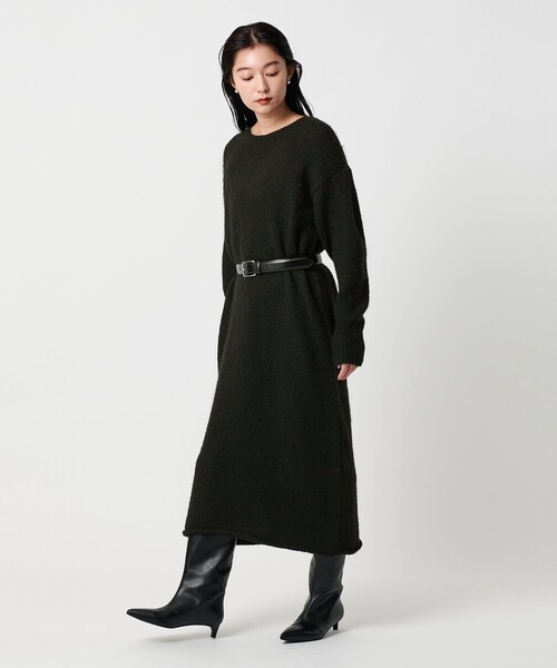ユナイテッドアローズ　レースニットワンピース　新品 MARW UNITED ARROWS＞ロング ニット ワンピース