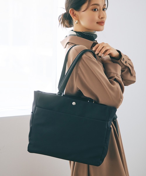 Breath TOPKAPI（ブレストプカピ）の「【Breath TOPKAPI】ナイロン 多機能 A4 トートバッグ / 撥水（トートバッグ・レディース・ブラック/キャメル・FREE）」の5枚目の写真