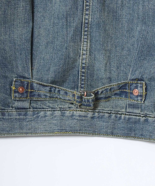 HOUSTON（ヒューストン）の「HOUSTON/ヒューストン Denim Shirt Jacket/オーバーサイズ デニムシャツジャケット/Gジャン/レディース メンズ（デニムジャケット・メンズ・ライトインディゴブルー/インディゴブルー/ワンウォッシュ・M/L/XL）」の19枚目の写真