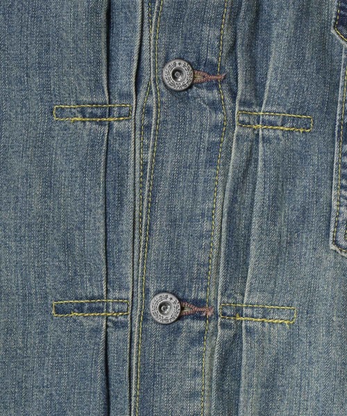 HOUSTON（ヒューストン）の「HOUSTON/ヒューストン Denim Shirt Jacket/オーバーサイズ デニムシャツジャケット/Gジャン/レディース メンズ（デニムジャケット・メンズ・ライトインディゴブルー/インディゴブルー/ワンウォッシュ・M/L/XL）」の14枚目の写真