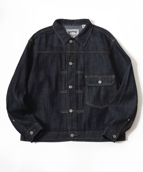 HOUSTON（ヒューストン）の「HOUSTON/ヒューストン Denim Shirt Jacket/オーバーサイズ デニムシャツジャケット/Gジャン/レディース メンズ（デニムジャケット・メンズ・ライトインディゴブルー/インディゴブルー/ワンウォッシュ・M/L/XL）」の12枚目の写真