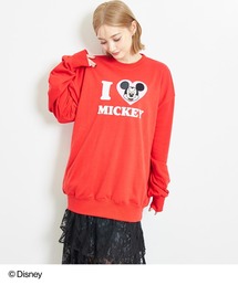 ANAP | 【Disney】<Mickey&Minnie> ANAP I LOVE デザイン オーバーサイズ スウェット プルオーバー【親子お揃い】(スウェット)