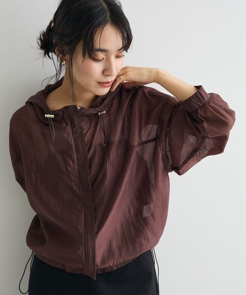 CRAFT STANDARD BOUTIQUE（クラフトスタンダードブティック）の「シアーブルゾン（ブルゾン・レディース・ブラウン・FREE）」の9枚目の写真