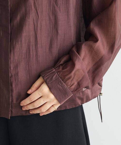 CRAFT STANDARD BOUTIQUE（クラフトスタンダードブティック）の「シアーブルゾン（ブルゾン・レディース・ブラウン・FREE）」の15枚目の写真