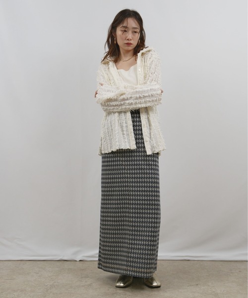 palm RICHE(ポームリシュ)の「カットフリンジトップス(シャツ/ブラウス・レディース・オフホワイト/ブラック/ライトグリーン・M)」の11枚目の写真