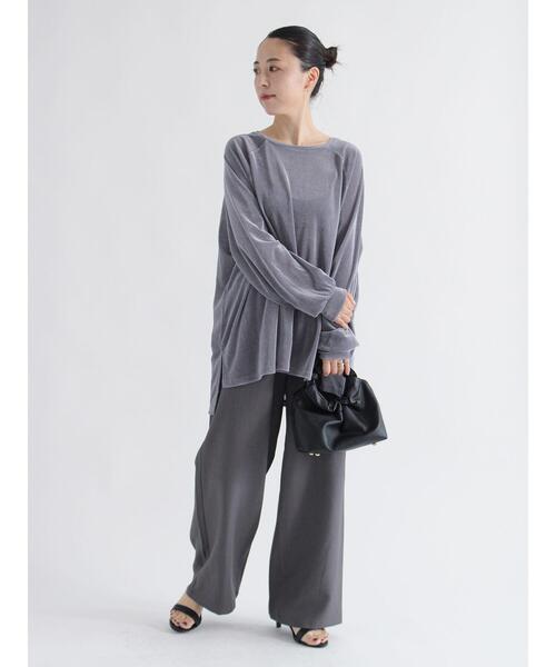 sm2rhythm（サマンサモスモスリズム）の「ストレッチイージーパンツ（その他パンツ・レディース・ネイビー/ベージュ/グレー・M/L）」の9枚目の写真