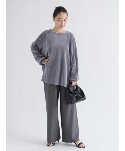 sm2rhythm（サマンサモスモスリズム）の「ストレッチイージーパンツ（その他パンツ・レディース・ネイビー/ベージュ/グレー・M/L）」の12枚目の写真