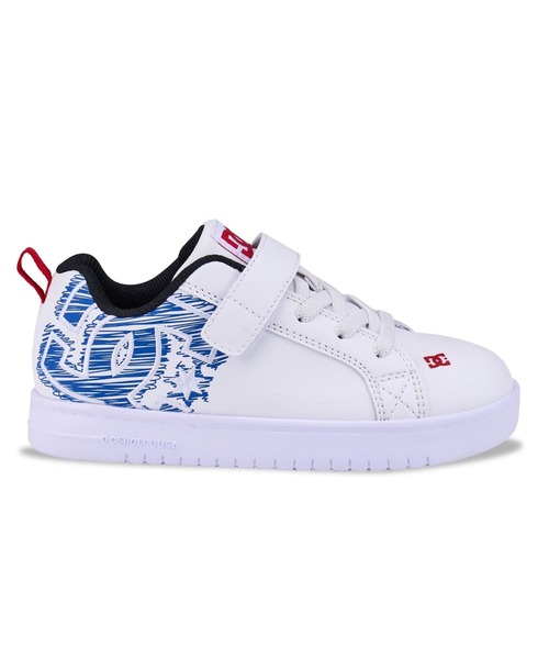 DC SHOES(ディーシーシューズ)の「COURT GRAFFIK LITE E/DCキッズベルクロ付きスニーカー(スニーカー・キッズ・ホワイト×ブルー/ホワイト×パープル・17cm/18cm/19cm/20cm/21cm/22cm/23cm/24cm/25cm)」の14枚目の写真
