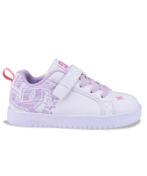 DC SHOES(ディーシーシューズ)の「COURT GRAFFIK LITE E/DCキッズベルクロ付きスニーカー(スニーカー・キッズ・ホワイト×ブルー/ホワイト×パープル・17cm/18cm/19cm/20cm/21cm/22cm/23cm/24cm/25cm)」の8枚目の写真