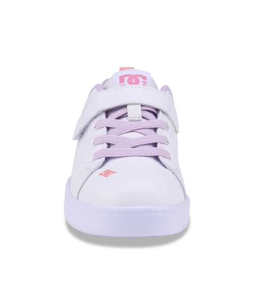 DC SHOES(ディーシーシューズ)の「COURT GRAFFIK LITE E/DCキッズベルクロ付きスニーカー(スニーカー・キッズ・ホワイト×ブルー/ホワイト×パープル・17cm/18cm/19cm/20cm/21cm/22cm/23cm/24cm/25cm)」の5枚目の写真