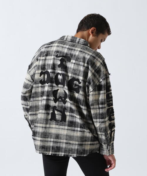 FR(13)NDS（フレンズ）の「FR(13)NDS/フレンズ/DOGTOWN コラボチェックシャツ（シャツ/ブラウス・メンズ・ブラック/ブルー・M/L）」の2枚目の写真