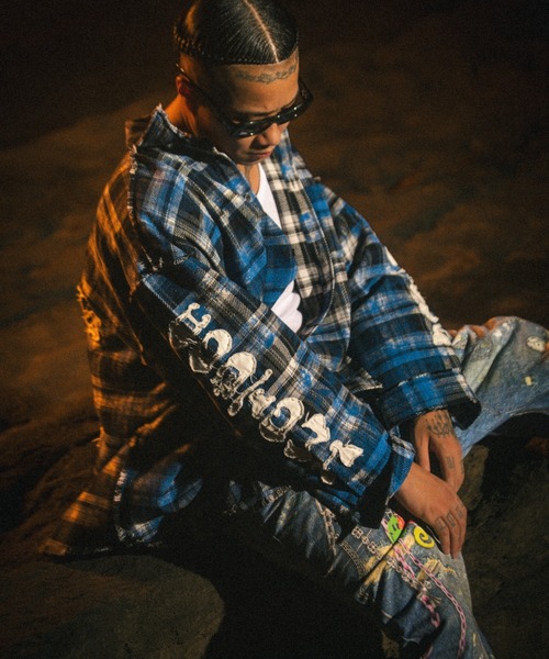 FR(13)NDS（フレンズ）の「FR(13)NDS/フレンズ/DOGTOWN コラボチェックシャツ（シャツ/ブラウス・メンズ・ブラック/ブルー・M/L）」の12枚目の写真