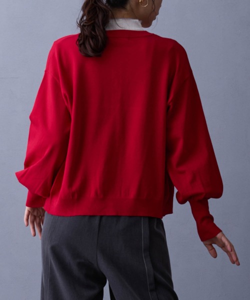 NICOLE white（ニコルホワイト）の「ニットカーディガン（カーディガン/ボレロ・レディース・グレー/ブラウン/レッド/チャコール・FREE）」の17枚目の写真