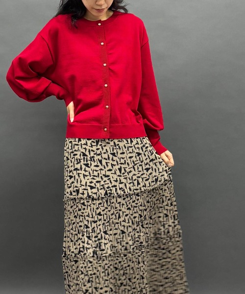 NICOLE white（ニコルホワイト）の「ニットカーディガン（カーディガン/ボレロ・レディース・グレー/ブラウン/レッド/チャコール・FREE）」の18枚目の写真